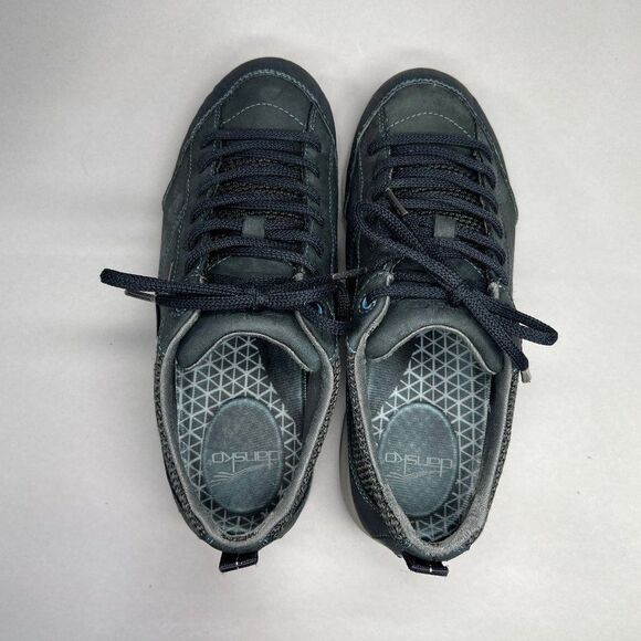 Dansko Paisley Shoes Women's Size 7 Navy Blue Waterproof Leather Hiking Sneakers - Picture 8 of 12